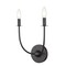 Z-Lite Shannon Wall Sconce, 2-Light, 12.75 In.W x 7.25 In.L x 17 In.H, Matte Black/white 3040-2S-MB - alternate 8